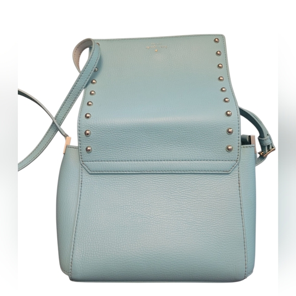 Kate Spade Sanders Place Avva Turquoise Studded Leather Crossbody Bag Purse EUC - Picture 14 of 16